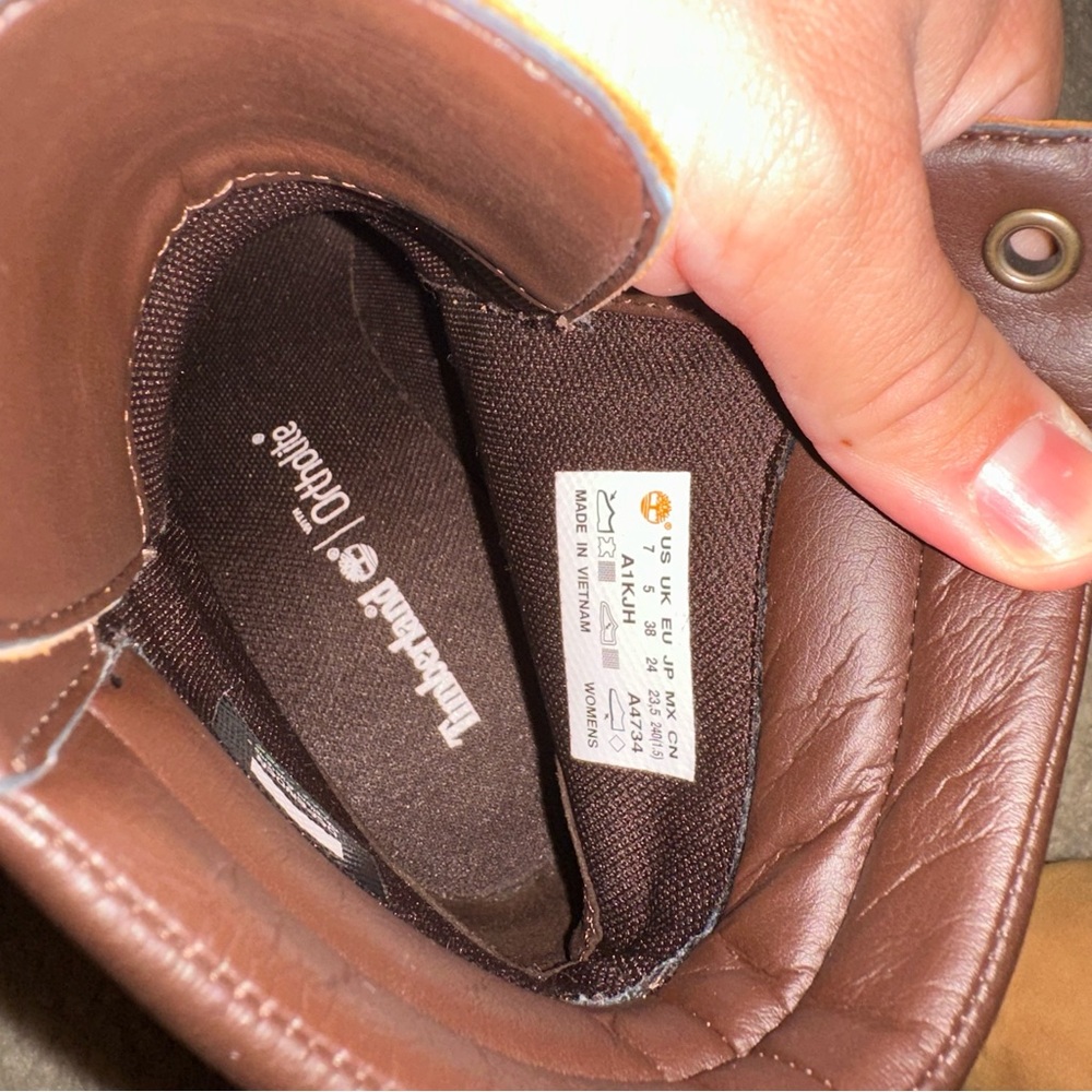 Timberland Tillston Double Collar Wheat‎ Nubuck Leather Heeled Bootie - Picture 6 of 10